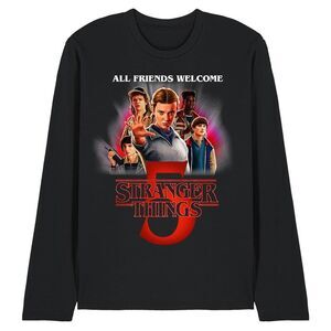 Stranger Things 5 Unisex Adult Poster Long-Sleeved T-Shirt / Black